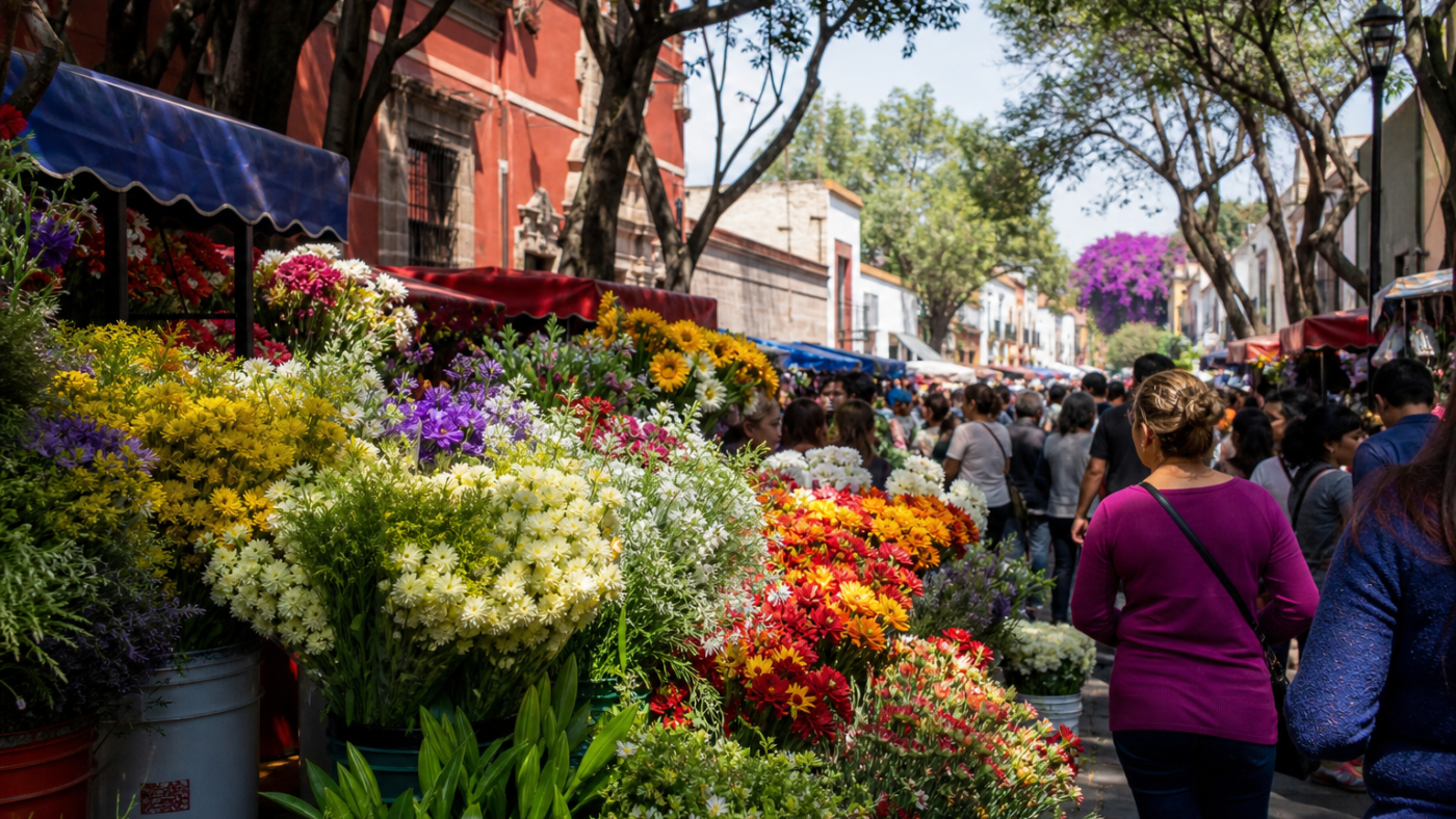 San Ángel: una feria de flores que cuenta la historia de la ciudad, imagen editorial de la Ciudad de México
